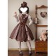 Alice Girl Bear Chocolate Short and Long Skirt and JSK(2nd Pre-Order/2 Colours/Full Payment Without Shipping)